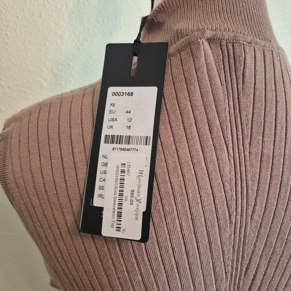 Yest Sleeveless Brown Ribbed Turtleneck Size 12 XL - Picture 6 of 8